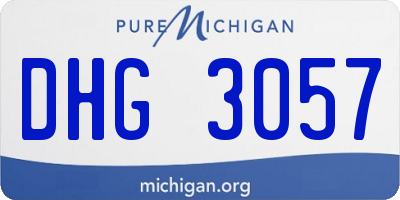 MI license plate DHG3057