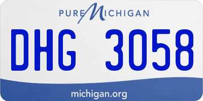 MI license plate DHG3058