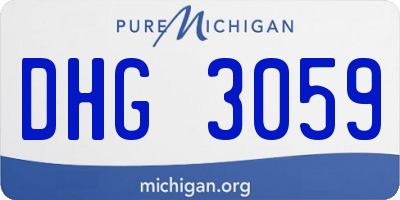 MI license plate DHG3059