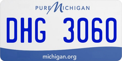 MI license plate DHG3060