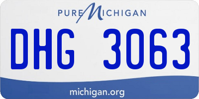 MI license plate DHG3063