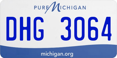 MI license plate DHG3064