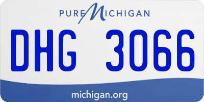 MI license plate DHG3066