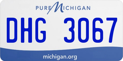MI license plate DHG3067