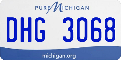 MI license plate DHG3068