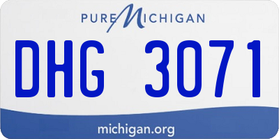 MI license plate DHG3071