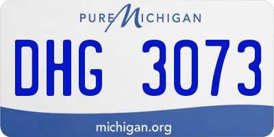 MI license plate DHG3073