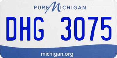 MI license plate DHG3075