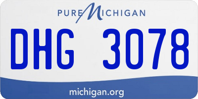 MI license plate DHG3078