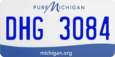 MI license plate DHG3084