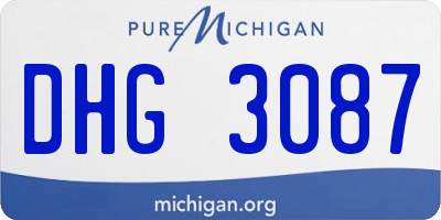 MI license plate DHG3087