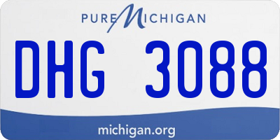 MI license plate DHG3088