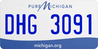 MI license plate DHG3091