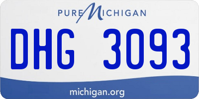 MI license plate DHG3093