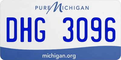 MI license plate DHG3096