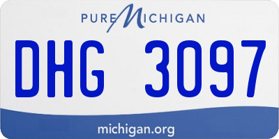 MI license plate DHG3097