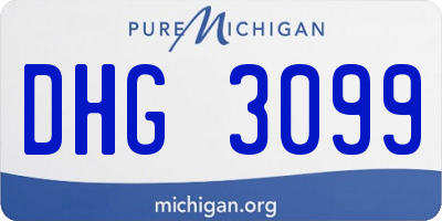 MI license plate DHG3099