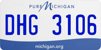 MI license plate DHG3106
