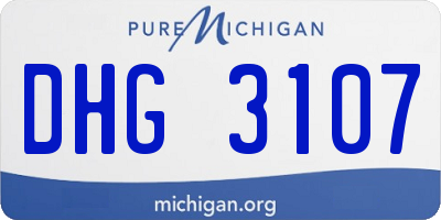 MI license plate DHG3107