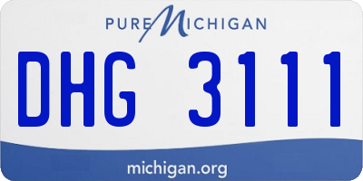 MI license plate DHG3111