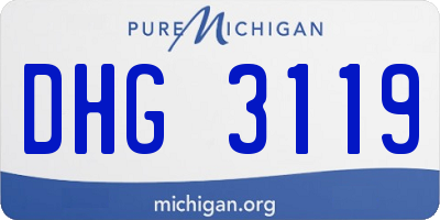 MI license plate DHG3119
