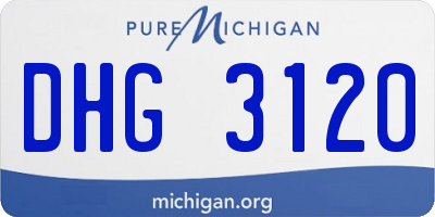 MI license plate DHG3120