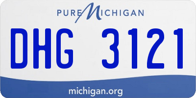 MI license plate DHG3121