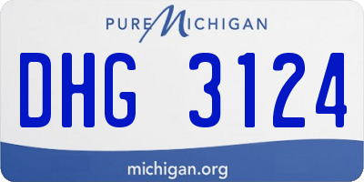 MI license plate DHG3124