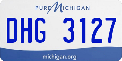 MI license plate DHG3127