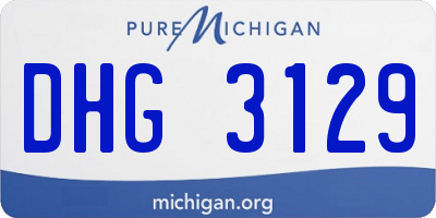 MI license plate DHG3129