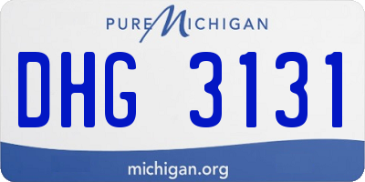 MI license plate DHG3131