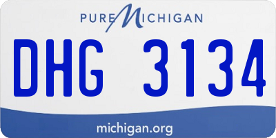 MI license plate DHG3134