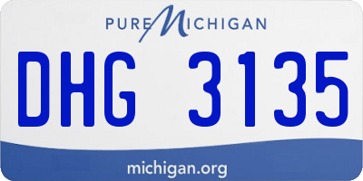 MI license plate DHG3135