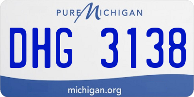 MI license plate DHG3138