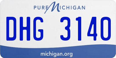 MI license plate DHG3140