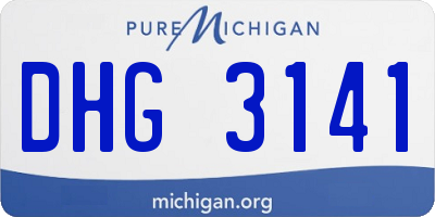 MI license plate DHG3141