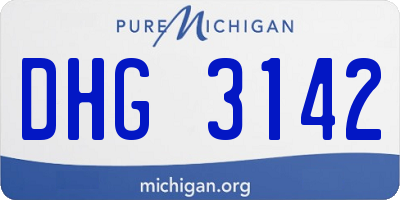 MI license plate DHG3142