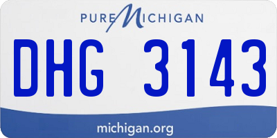 MI license plate DHG3143