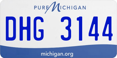 MI license plate DHG3144