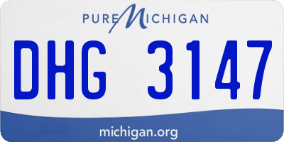 MI license plate DHG3147