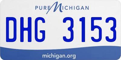 MI license plate DHG3153