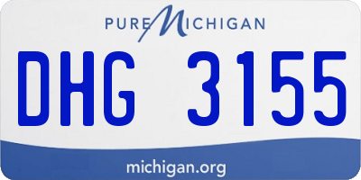 MI license plate DHG3155