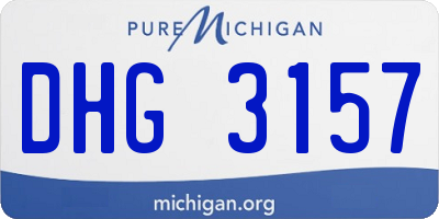 MI license plate DHG3157