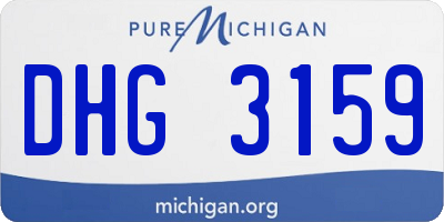 MI license plate DHG3159