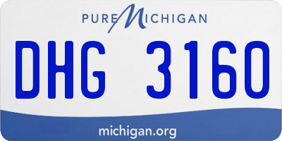 MI license plate DHG3160
