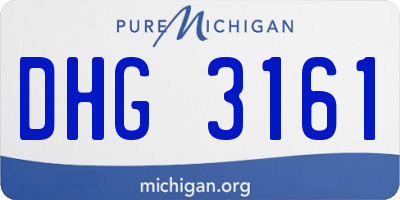 MI license plate DHG3161