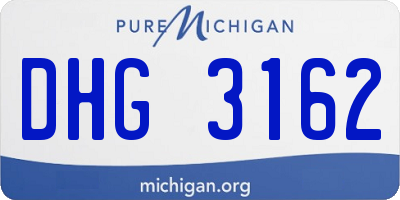 MI license plate DHG3162