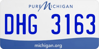 MI license plate DHG3163