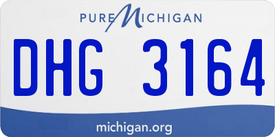 MI license plate DHG3164