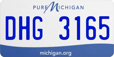 MI license plate DHG3165